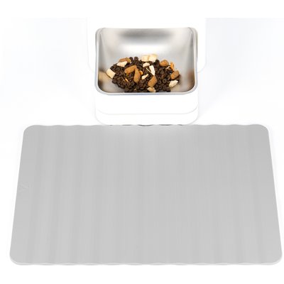 Li & Zhao Li & Zhao Wave Waterproof Dog & Cat Food Mat, Grey, Medium