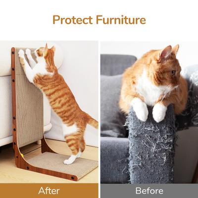 Show full view: FUKUMARU Curved Furniture Protector 26.8-in Cardboard Paper Cat Scratcher Pad, Brown, 2 count slide 3 of 8