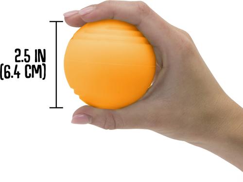 Show full view: Chew King by Mammoth Glowing Bacon Flavored Fetch Tough Chew Ball Dog Toy, Orange, 2.5-in, 2 count slide 2 of 9