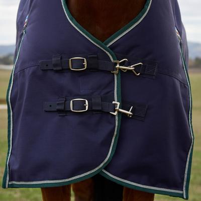 Show full view: WeatherBeeta ComFiTec Plus Dynamic High Neck 220G Horse Turnout, Navy/Forest Green, 72-in slide 4 of 9