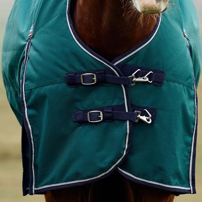 Show full view: WeatherBeeta ComFiTec Plus Dynamic High Neck 220G Horse Turnout, Forest Green/Navy, 78-in slide 4 of 6