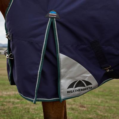 Show full view: WeatherBeeta ComFiTec Plus Dynamic High Neck 220G Horse Turnout, Navy/Forest Green, 72-in slide 6 of 9