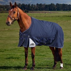 WeatherBeeta ComFiTec Ultra Standard Neck 220G Horse Turnout, Navy, 78-in
