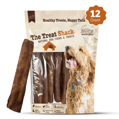 Show full view: The Treat Shack Retriever Rolls 7 to 8-in Beef Flavor Rawhide Dog Chew Treats, 12 count slide 3 of 8