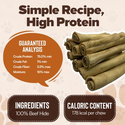 Show full view: The Treat Shack Retriever Rolls 7 to 8-in Chicken Flavor Rawhide Dog Chew Treats, 24 count slide 6 of 8