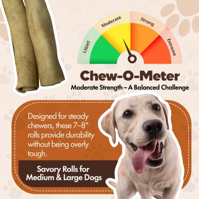 Show full view: The Treat Shack Retriever Rolls 7 to 8-in Chicken Flavor Rawhide Dog Chew Treats, 24 count slide 5 of 8