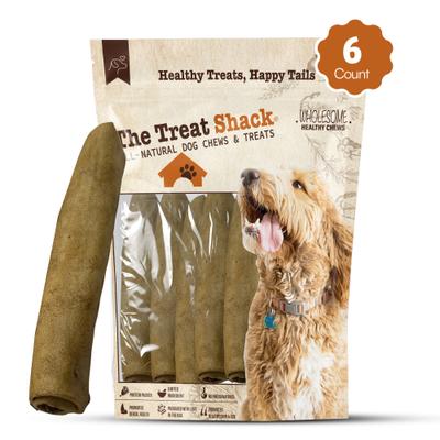 Show full view: The Treat Shack Retriever Rolls 7 to 8-in Peanut Butter Flavor Rawhide Dog Chew Treats, 6 count slide 3 of 8