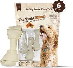 The Treat Shack Knotted 8 to 9-in Natural Flavor Rawhide Bone Dog Treats, 6 count slide 2 of 7