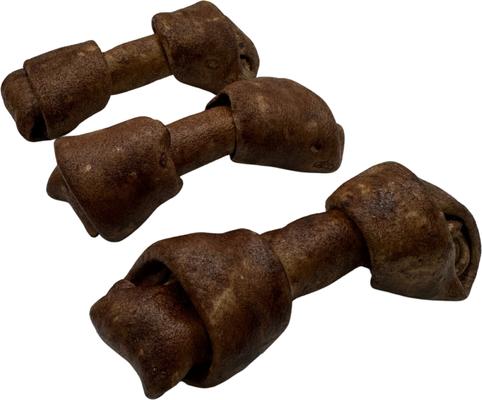 Show full view: The Treat Shack Knotted 4 to 5-in Beef Flavor Rawhide Bone Dog Treats, 30 count slide 8 of 8