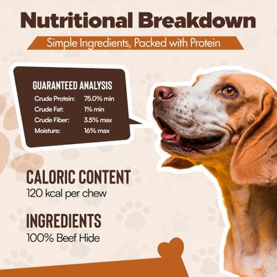 Show full view: The Treat Shack Knotted 4 to 5-in Beef Flavor Rawhide Bone Dog Treats, 10 count slide 6 of 8