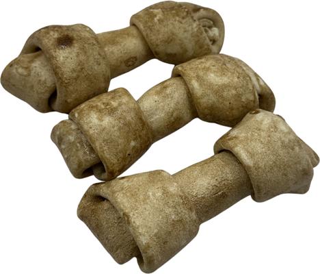Show full view: The Treat Shack Knotted 4 to 5-in Chicken Flavor Rawhide Bone Dog Treats, 10 count slide 8 of 8