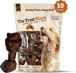 The Treat Shack Knotted 4 to 5-in Beef Flavor Rawhide Bone Dog Treats, 10 count slide 2 of 7
