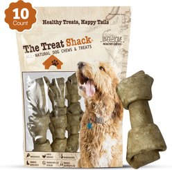 The Treat Shack Knotted 4 to 5-in Chicken Flavor Rawhide Bone Dog Treats, 10 count slide 2 of 7