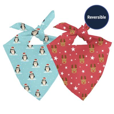 Show full view: Dog Bandana Co. Reindeer & Penguin Dog Bandana, Small: 6 to 14-in neck slide 4 of 5