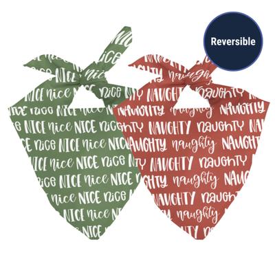 Show full view: Dog Bandana Co. Christmas Naughty Nice Dog Bandana, Red, Small: 6 to 14-in neck slide 3 of 3