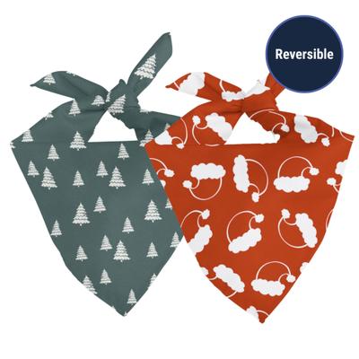 Show full view: Dog Bandana Co. Christmas Santa Hat & Trees Dog Bandana, Red, Small: 6 to 14-in neck slide 4 of 4