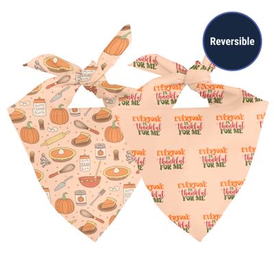 Show full view: Dog Bandana Co. Everyone Is Thankful Dog Bandana, Orange, Small slide 3 of 6