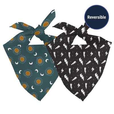 Show full view: Dog Bandana Co. Blue Moon & Lighting Dog Bandana, Small slide 5 of 8