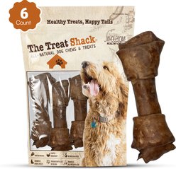 The Treat Shack Knotted 8 to 9-in Beef Flavor Rawhide Bone Dog Treats, 6 count slide 2 of 7