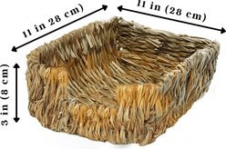 Vila Handmade Portable Woven Grass Rabbit Bed slide 2 of 7