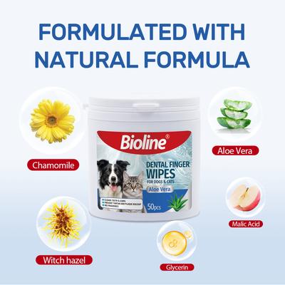 Show full view: Bioline Dental Finger Wipes for Dogs & Cats, 50 count slide 5 of 10