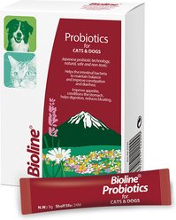 Bioline Probiotics Powder Digestive Aid Supplement for Dogs & Cats, 10 count