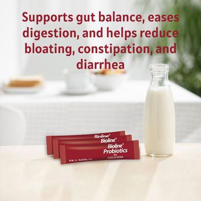 Show full view: Bioline Probiotics Powder Digestive Aid Supplement for Dogs & Cats, 10 count slide 4 of 8