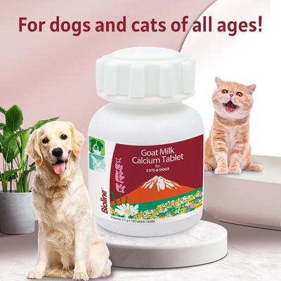 Show full view: Bioline Goat Milk Calcium Tablets Supplement for Dogs & Cats, 160 count slide 5 of 8
