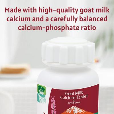 Show full view: Bioline Goat Milk Calcium Tablets Supplement for Dogs & Cats, 160 count slide 3 of 8