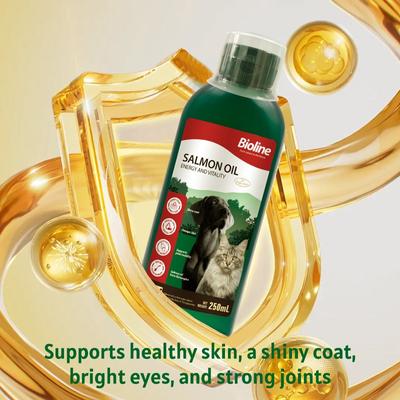 Show full view: Bioline Salmon Oil Extract Liquid Skin & Coat Supplement for Dogs & Cat, 8.5-fl oz bottle slide 5 of 8