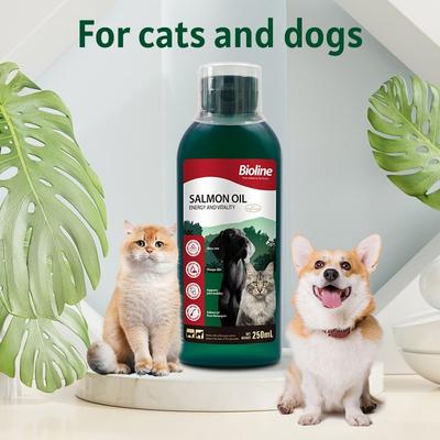 Show full view: Bioline Salmon Oil Extract Liquid Skin & Coat Supplement for Dogs & Cat, 8.5-fl oz bottle slide 3 of 8