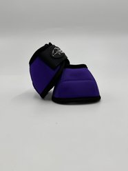 ORTHO EQUINE Horse Bell Boots, Purple, Medium