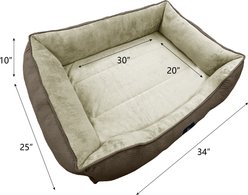 Serta Cuddler Orthopedic Bolster Dog & Cat Bed, Mocha, Large slide 2 of 6