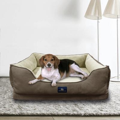 Show full view: Serta Cuddler Orthopedic Bolster Dog & Cat Bed, Mocha, Large slide 4 of 6
