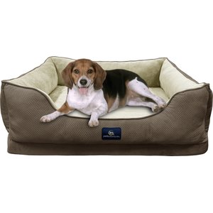 Serta Cuddler Orthopedic Bolster Dog & Cat Bed, Large, Mocha