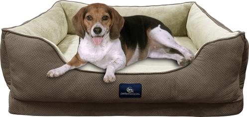 Show full view: Serta Cuddler Orthopedic Bolster Dog & Cat Bed, Mocha, Large slide 5 of 6