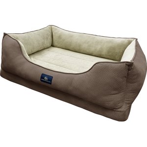Serta Cuddler Orthopedic Bolster Dog & Cat Bed, Large, Mocha