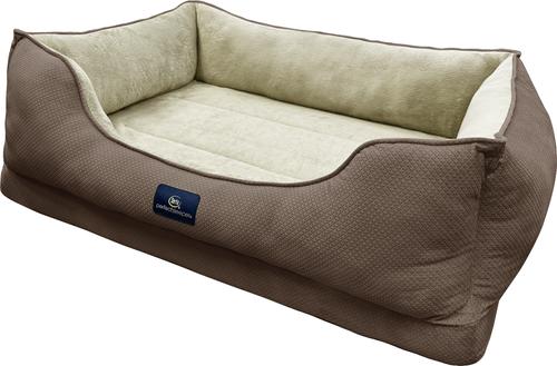 Show full view: Serta Cuddler Orthopedic Bolster Dog & Cat Bed, Mocha, Large slide 2 of 6