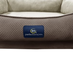 Serta Cuddler Orthopedic Bolster Dog & Cat Bed, Large, Mocha
