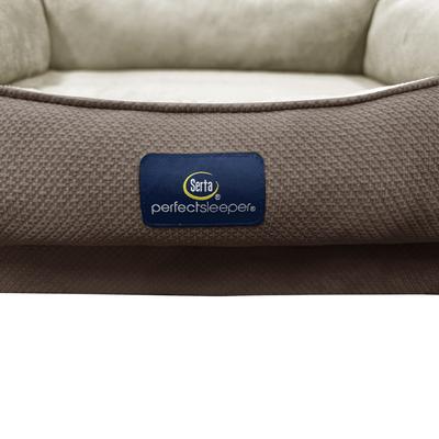 Show full view: Serta Cuddler Orthopedic Bolster Dog & Cat Bed, Mocha, Large slide 3 of 6