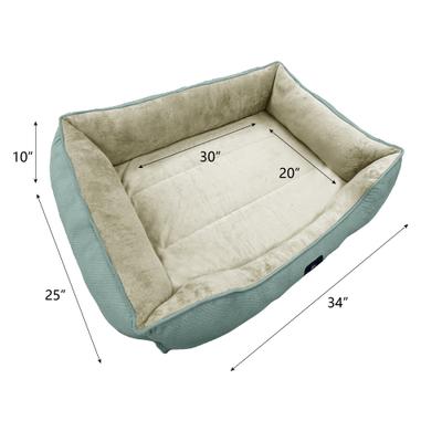 Show full view: Serta Cuddler Orthopedic Bolster Dog & Cat Bed, Blue, Large slide 6 of 6