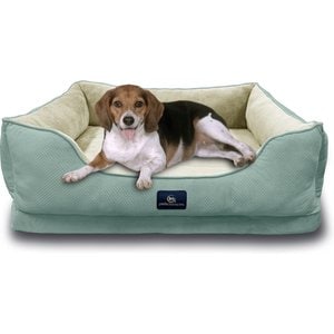Serta Cuddler Orthopedic Bolster Dog & Cat Bed, Large, Blue
