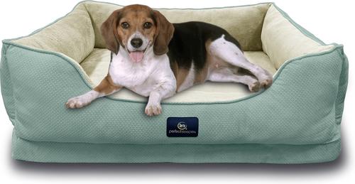 Show full view: Serta Cuddler Orthopedic Bolster Dog & Cat Bed, Blue, Large slide 5 of 6