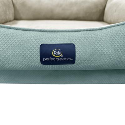 Show full view: Serta Cuddler Orthopedic Bolster Dog & Cat Bed, Blue, Large slide 3 of 6
