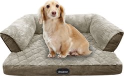 Beautyrest Super Lux Sofa Extended Sleep Surface Orthopedic Bolster Dog & Cat Bed, Brown, Large slide 2 of 6