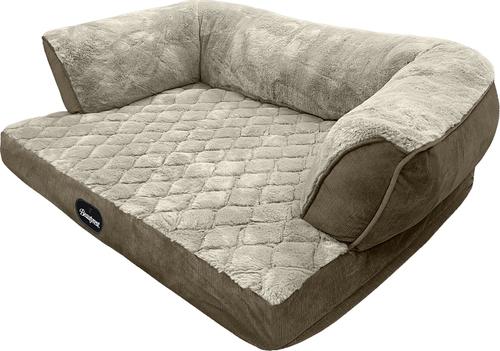 Show full view: Beautyrest Super Lux Sofa Extended Sleep Surface Orthopedic Bolster Dog & Cat Bed, X-Large, Brown slide 2 of 6
