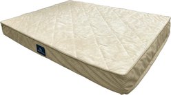 Serta Quilted Orthopedic Pillowtop Bolster Dog Bed with Removable Cover, X-Large, Tan