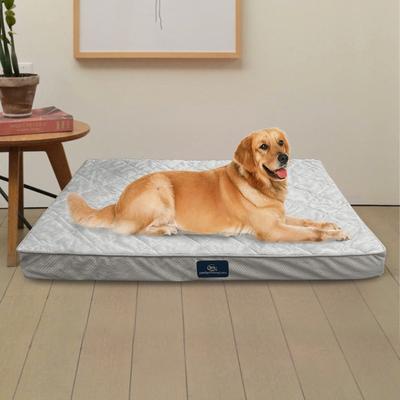 Show full view: Serta Quilted Orthopedic Pillowtop Bolster Dog Bed with Removable Cover, X-Large, Gray slide 5 of 7