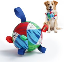 Nocciola PIFA 2026 World Cup Soccer Interactive Durable Tug & Fetch Squeaky Ball Dog Toy, Multicolor Edition, Large: 8-in slide 1 of 6