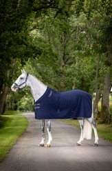 LeMieux Kudos Fleece Cooler Horse Blanket, Navy, 84-in slide 2 of 3